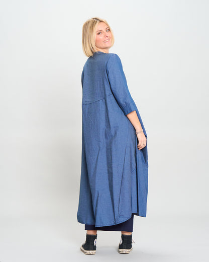 Abito camicia di Jeans con Punte