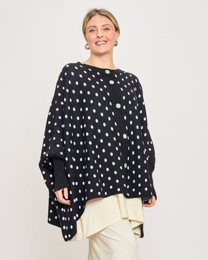 Polka Dot Cotton Maxi Cardigan