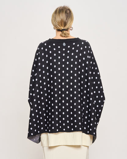Polka Dot Cotton Maxi Cardigan