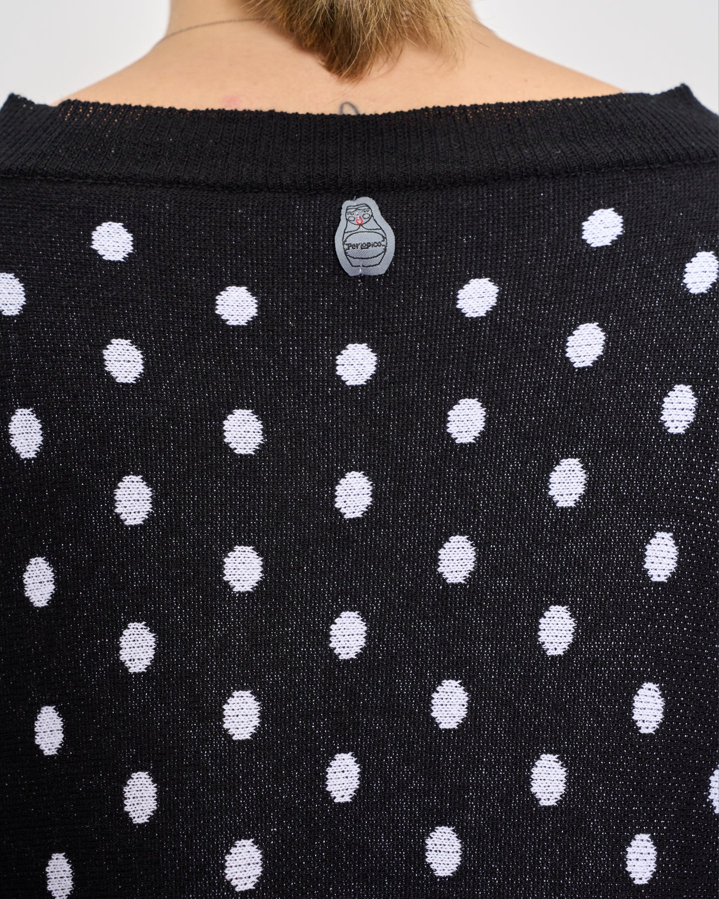 Polka Dot Cotton Maxi Cardigan