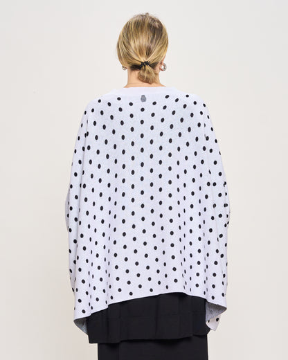Polka Dot Cotton Maxi Cardigan