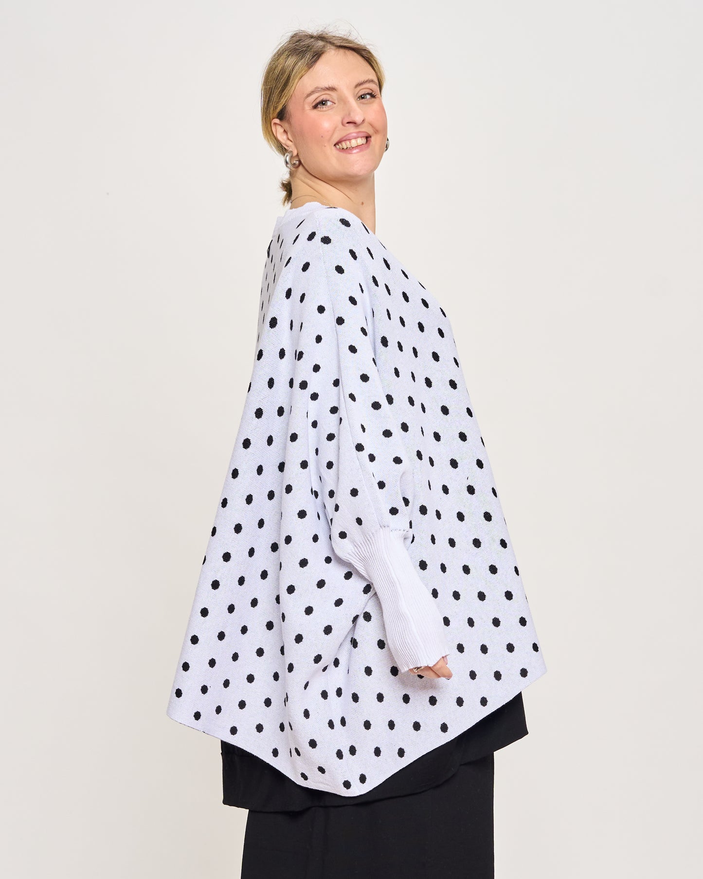 Polka Dot Cotton Maxi Cardigan