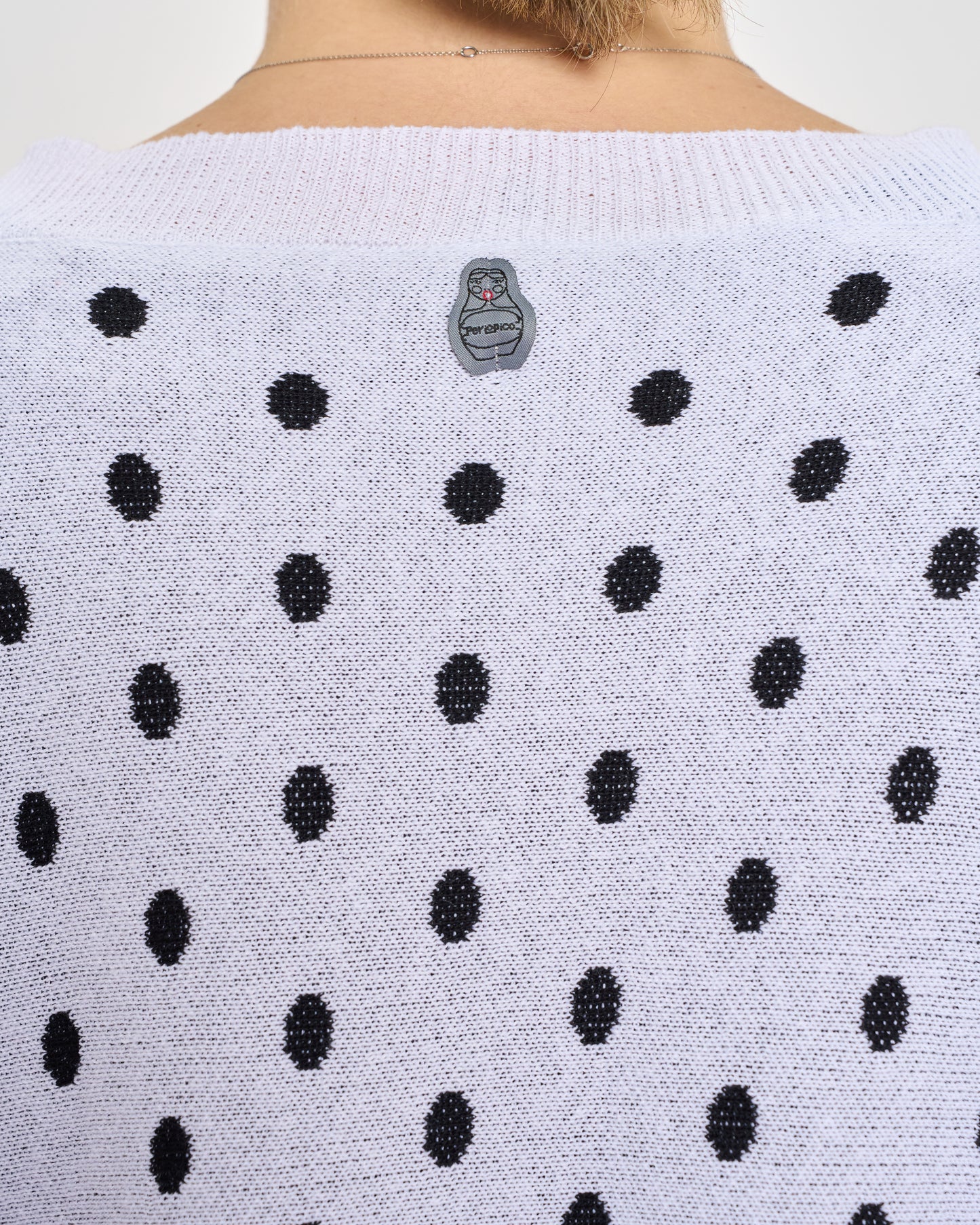 Polka Dot Cotton Maxi Cardigan