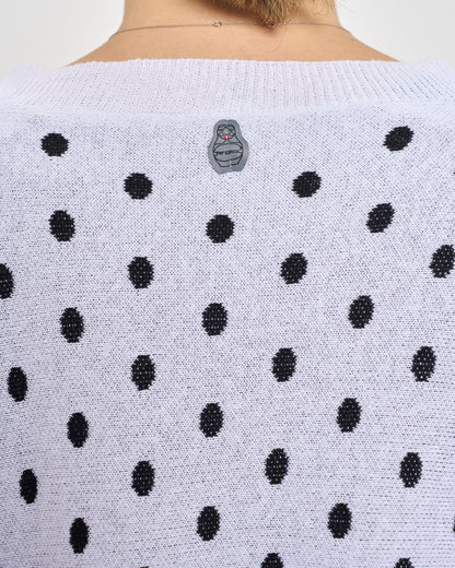 Polka Dot Cotton Maxi Cardigan