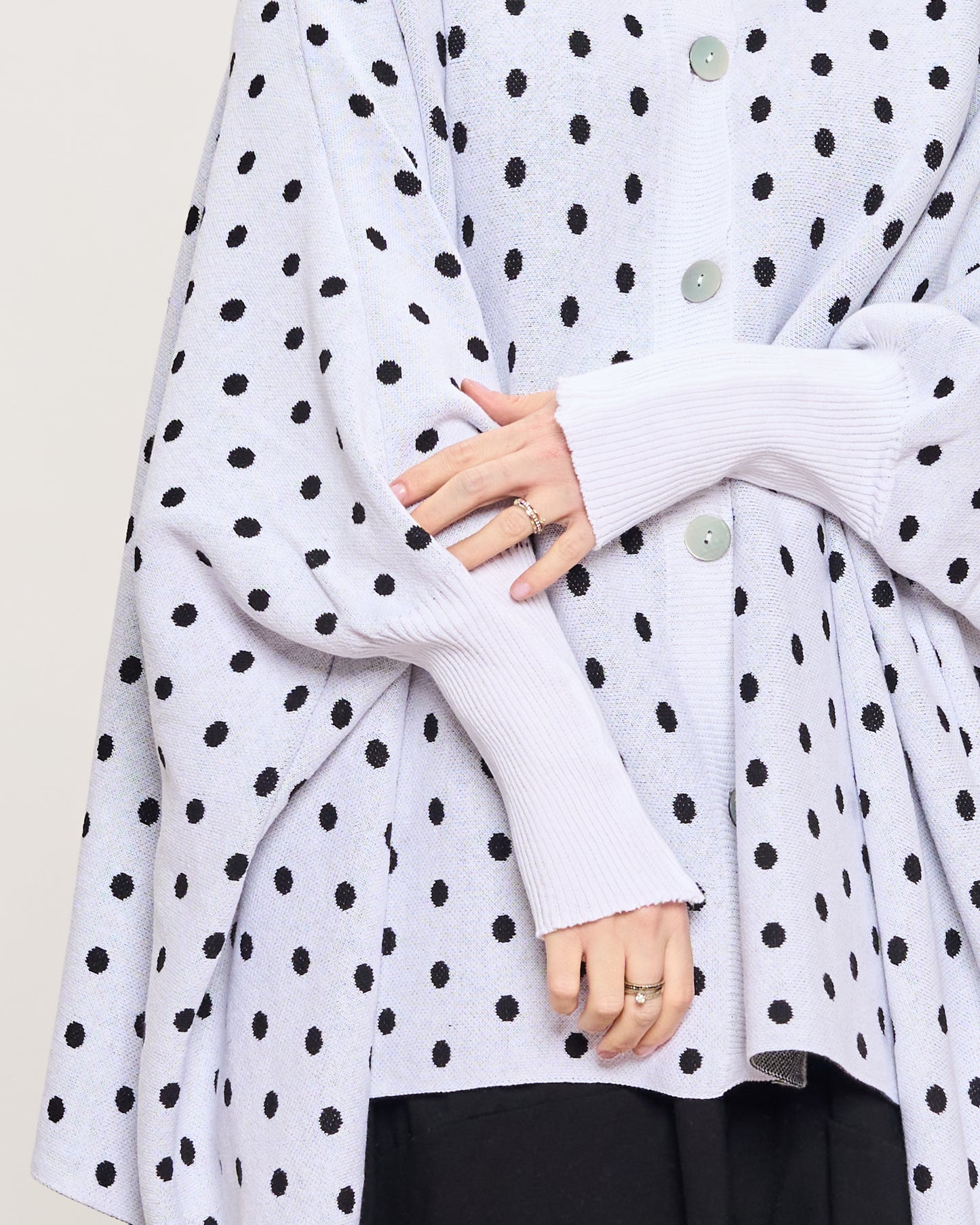 Polka Dot Cotton Maxi Cardigan