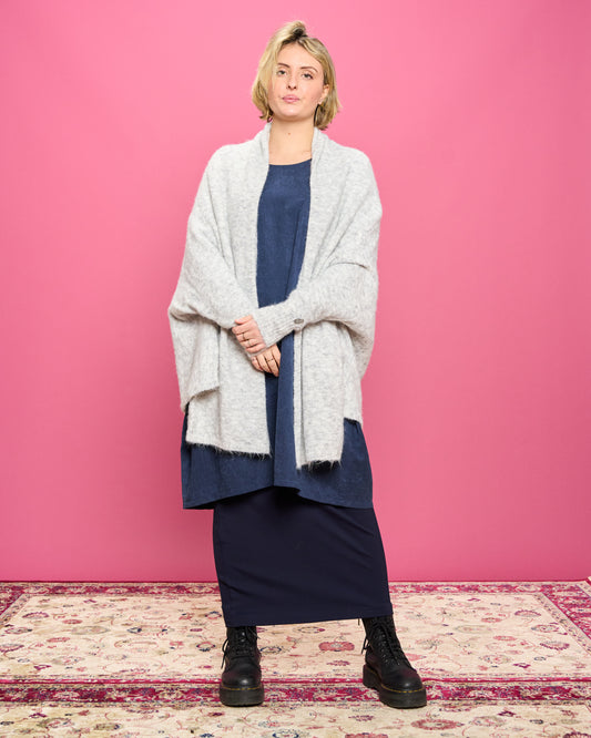 Cardigan Oversize in Misto Lana