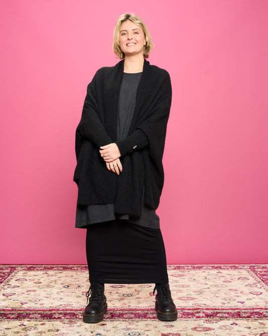 Cardigan Oversize in Misto Lana