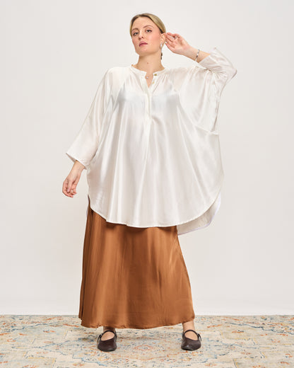 Maxi Viscose Satin Tunic