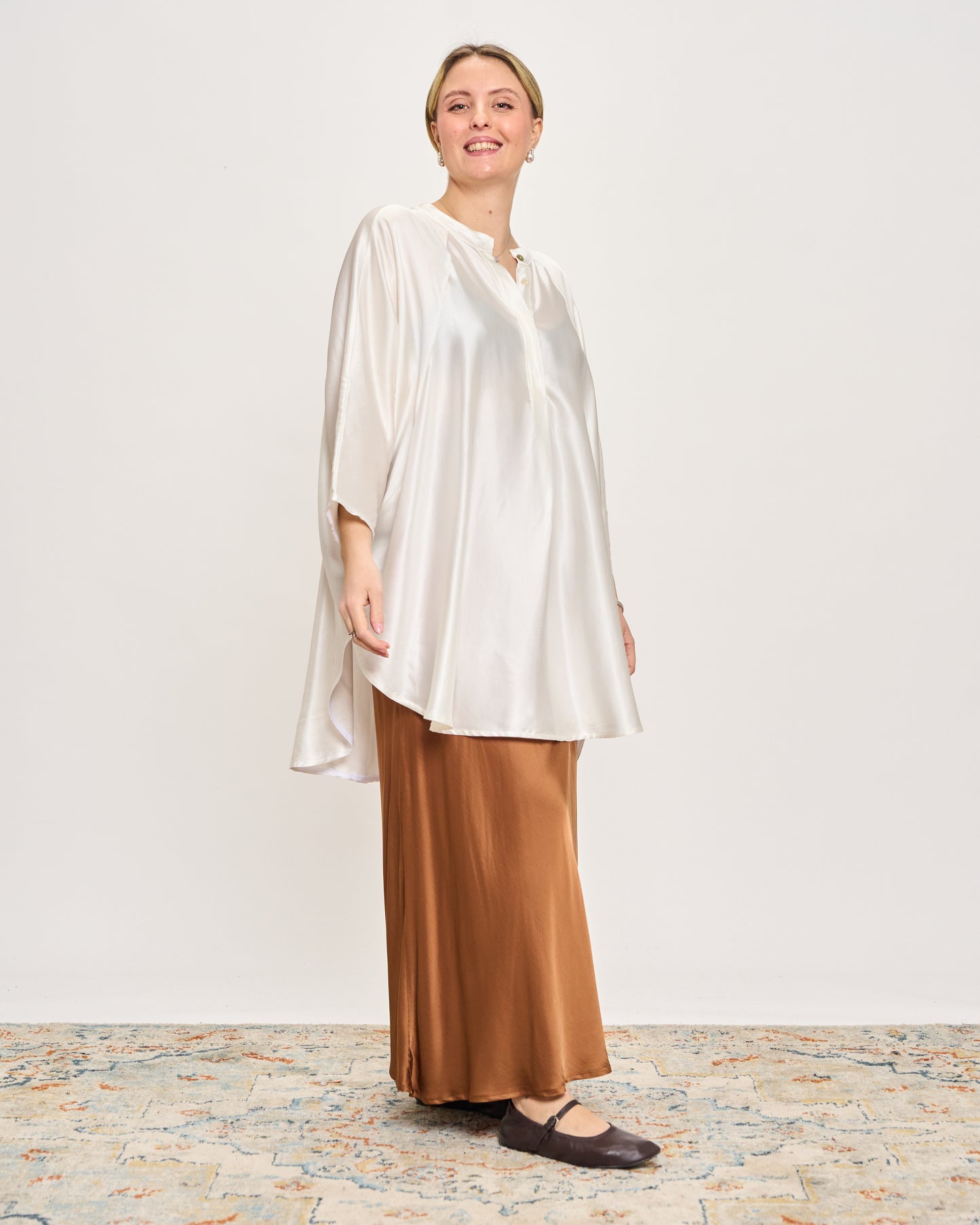 Maxi Viscose Satin Tunic