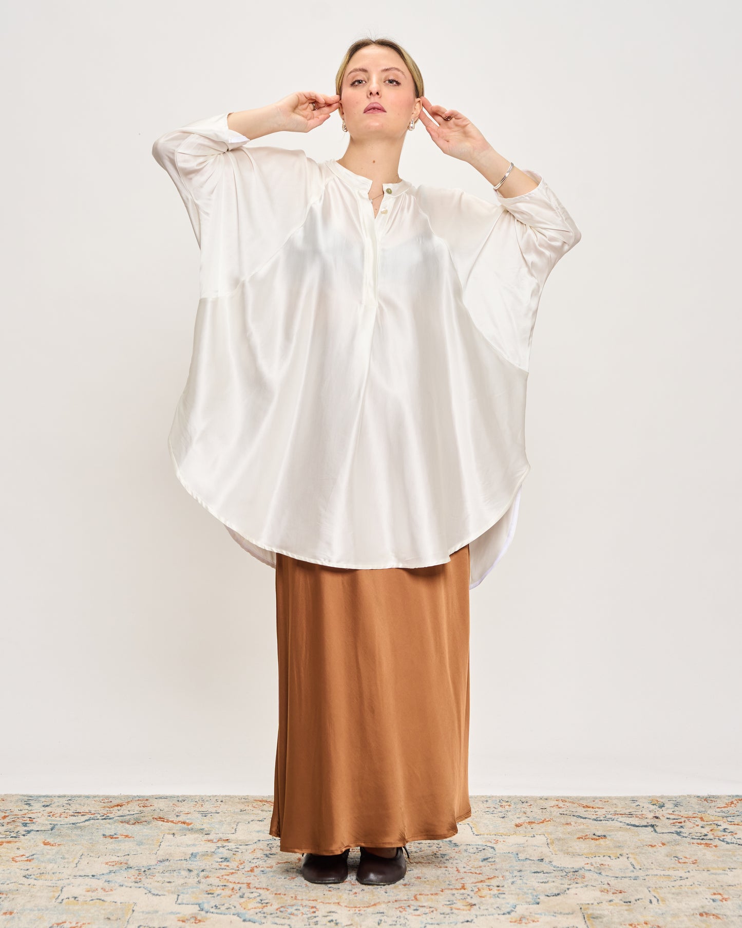 Maxi Viscose Satin Tunic