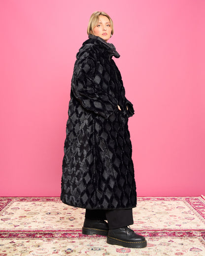 Piumino in Eco-Pelliccia Impermeabile Double face