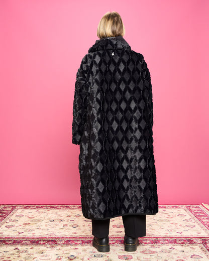 Piumino in Eco-Pelliccia Impermeabile Double face