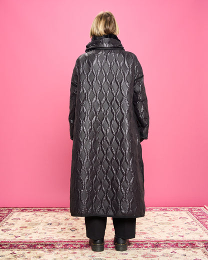 Piumino in Eco-Pelliccia Impermeabile Double face