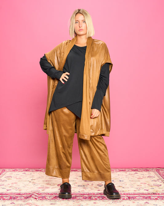 Oversized Faux Leather Vest
