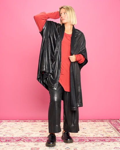 Oversized Faux Leather Vest