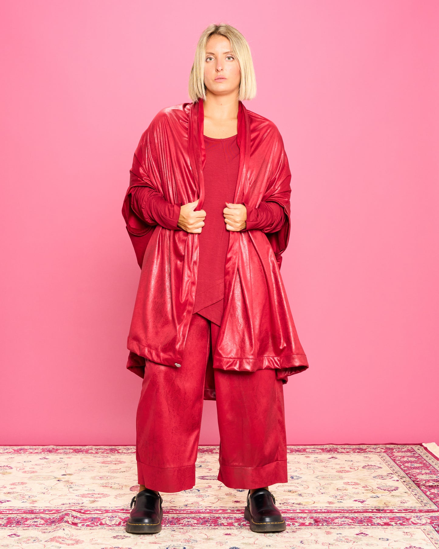 Oversized Faux Leather Vest
