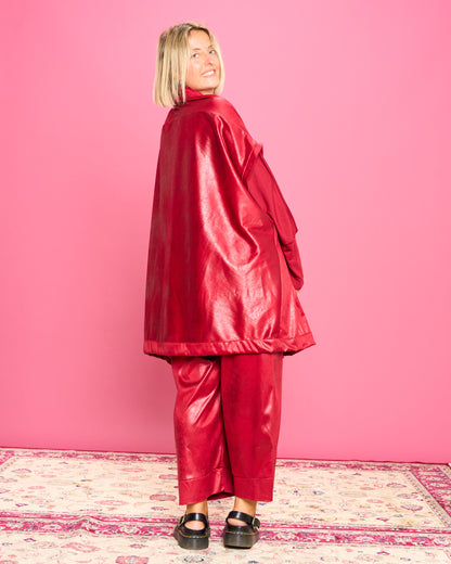 Oversized Faux Leather Vest