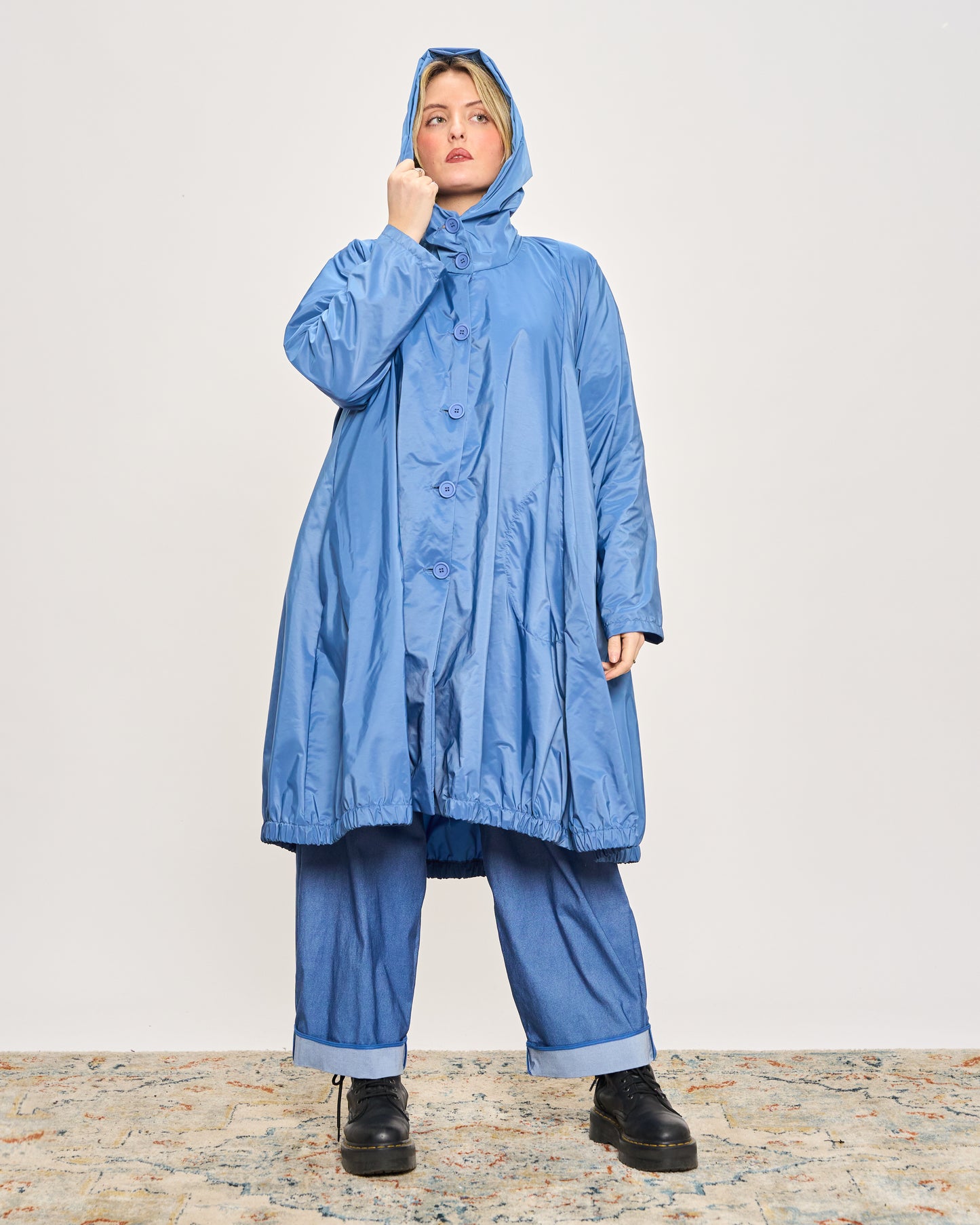 Impermeabile Stropicciato a Ruota