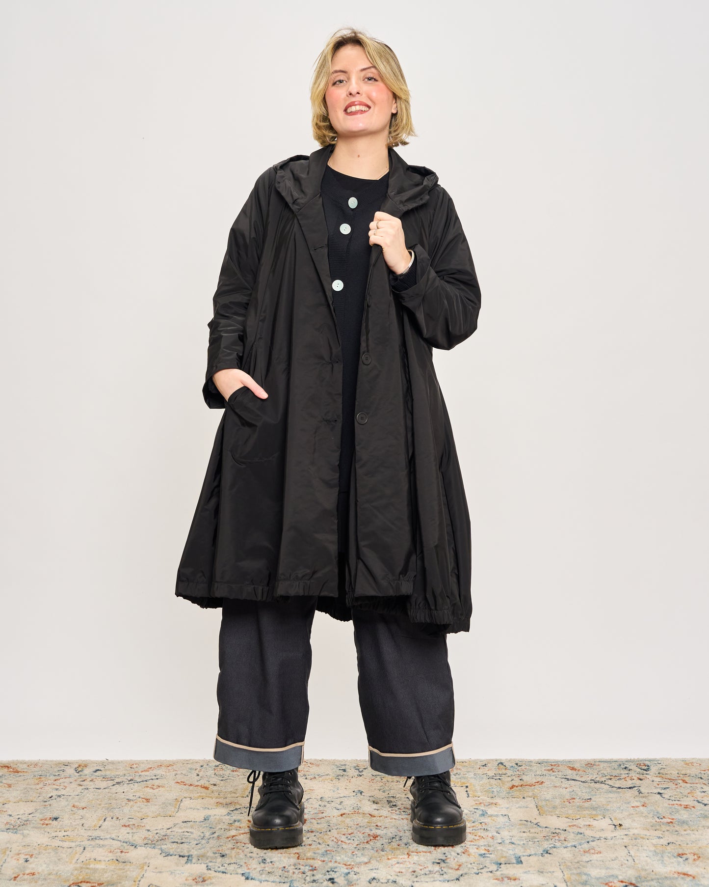 Impermeabile Stropicciato a Ruota