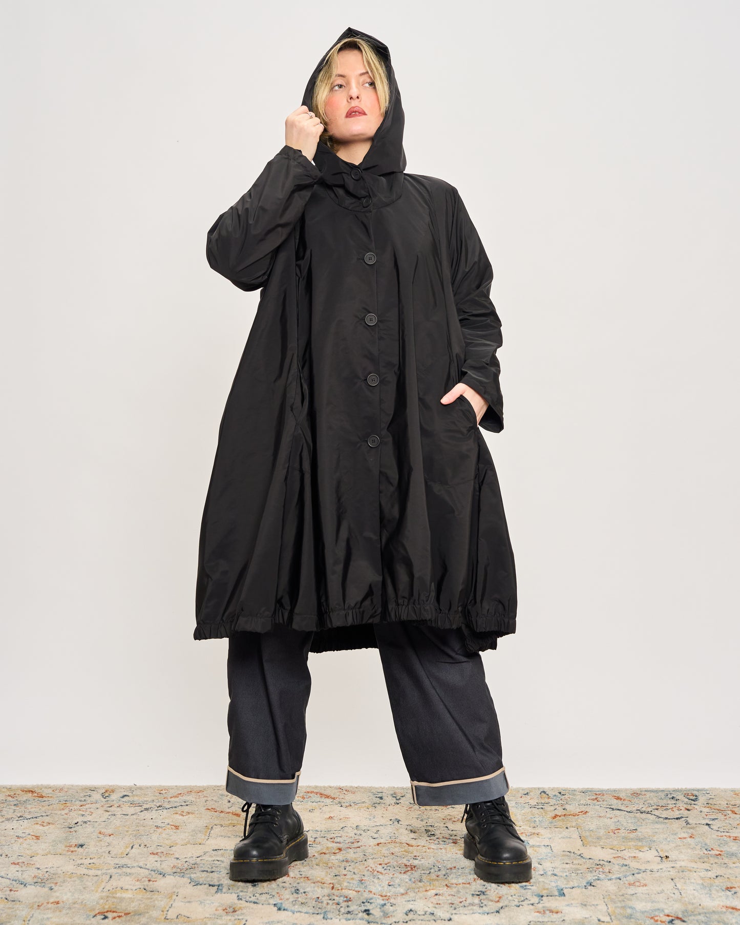 Impermeabile Stropicciato a Ruota