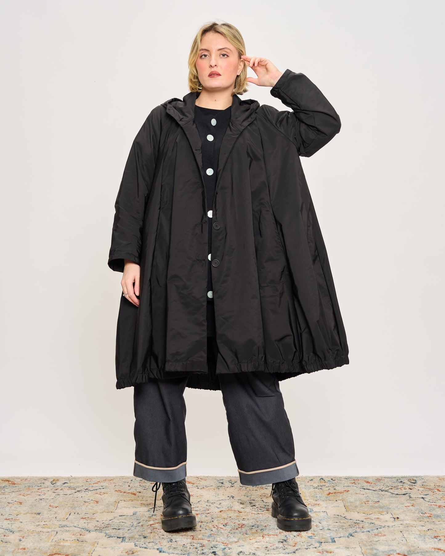 Impermeabile Stropicciato a Ruota