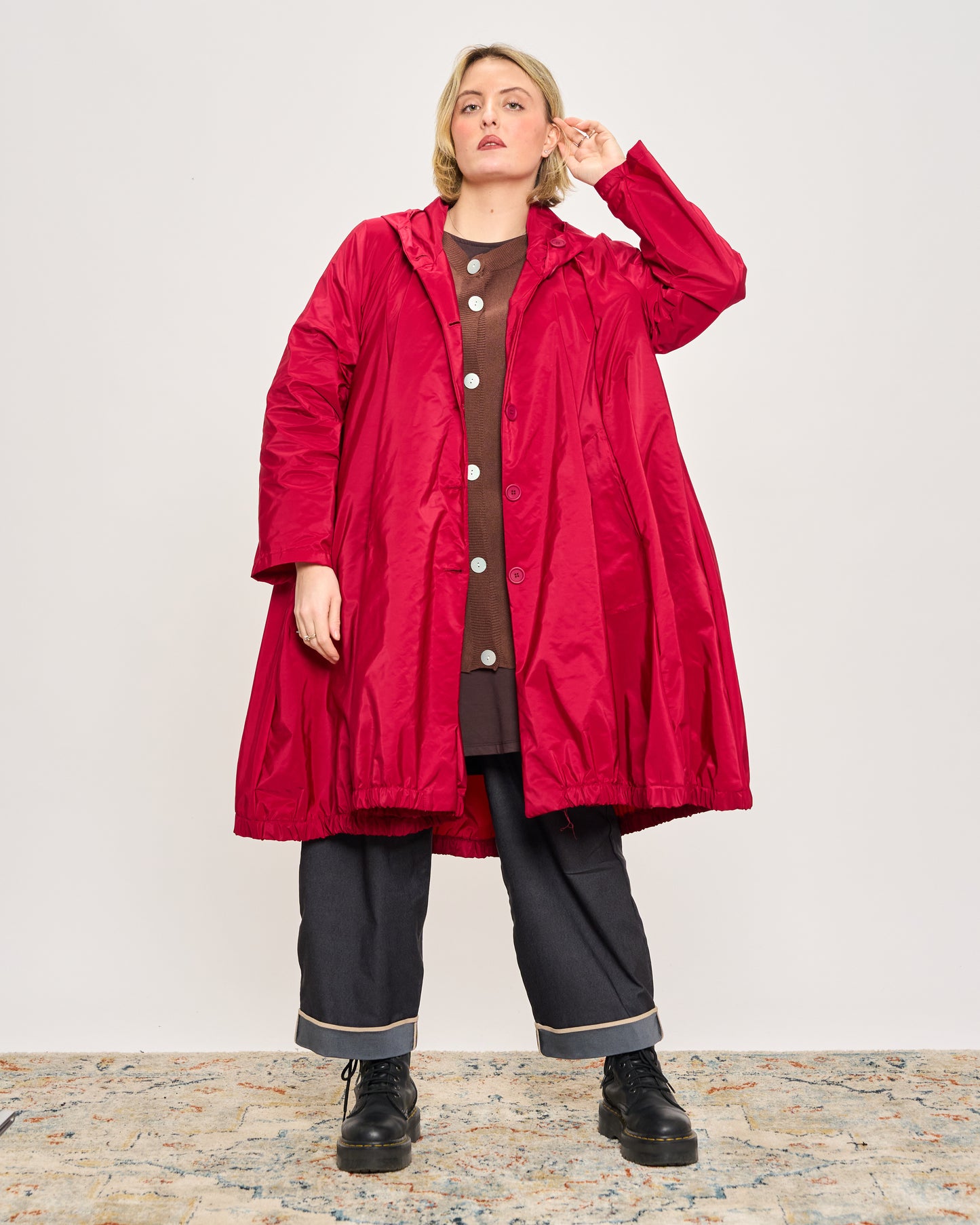 Impermeabile Stropicciato a Ruota