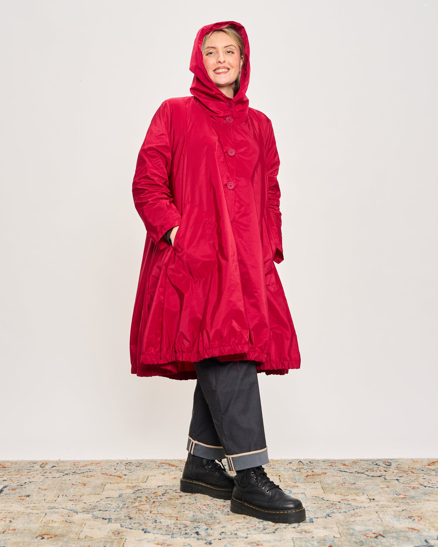 Impermeabile Stropicciato a Ruota