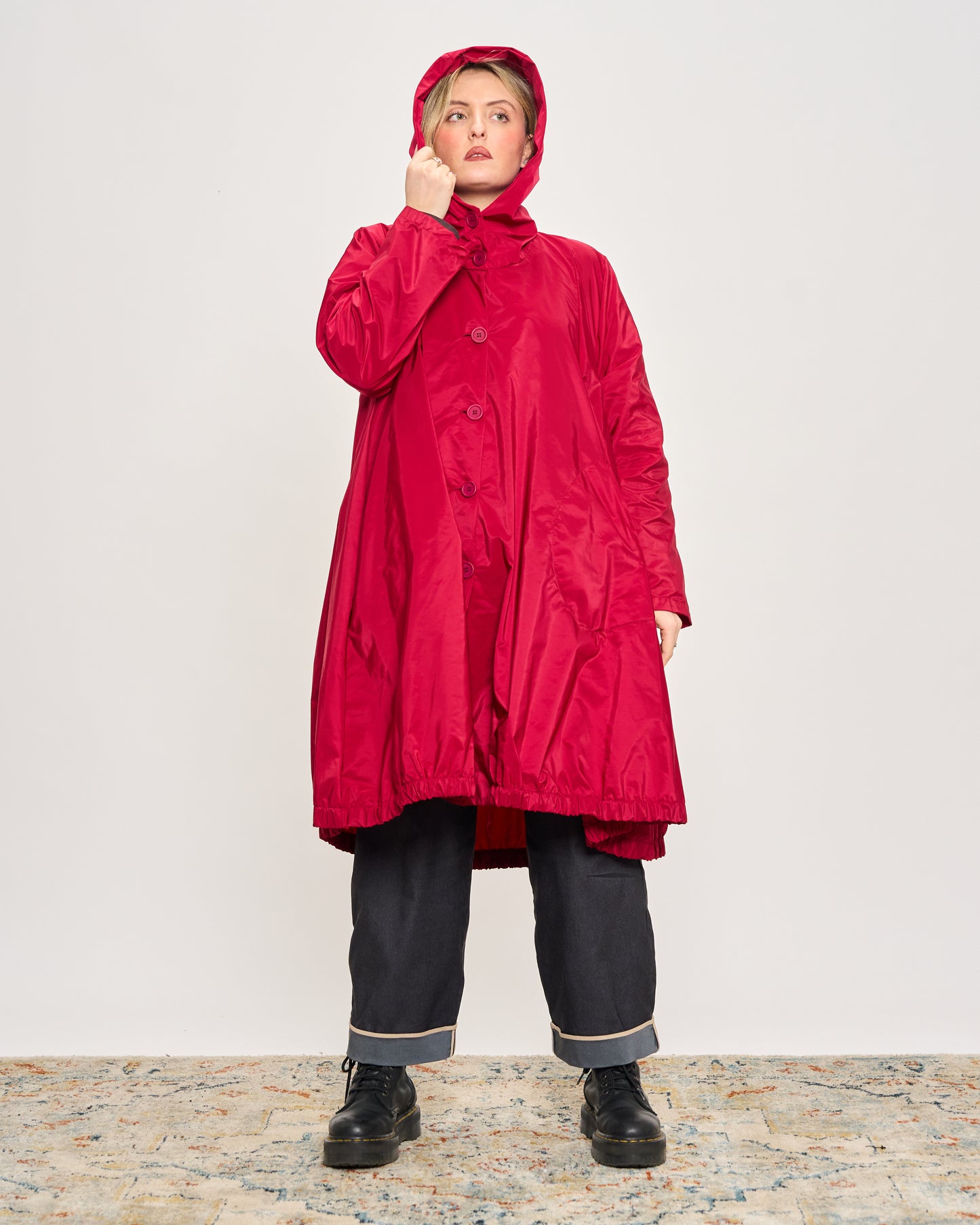 Impermeabile Stropicciato a Ruota