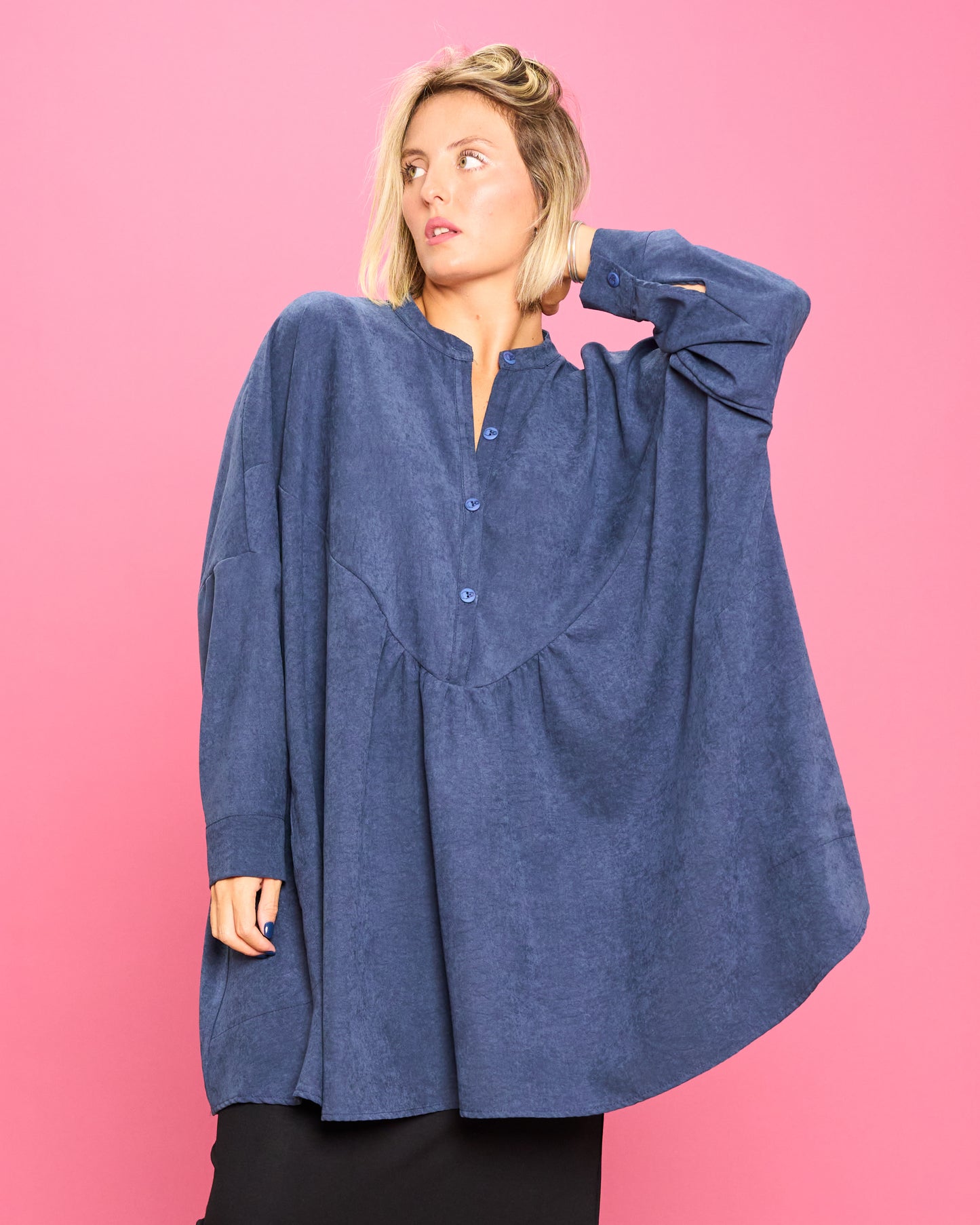 Ruffled Oversized Blouse