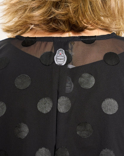 Blusa Over con Ricami Fantasia