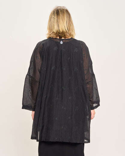 Blusa Over con Ricami Fantasia