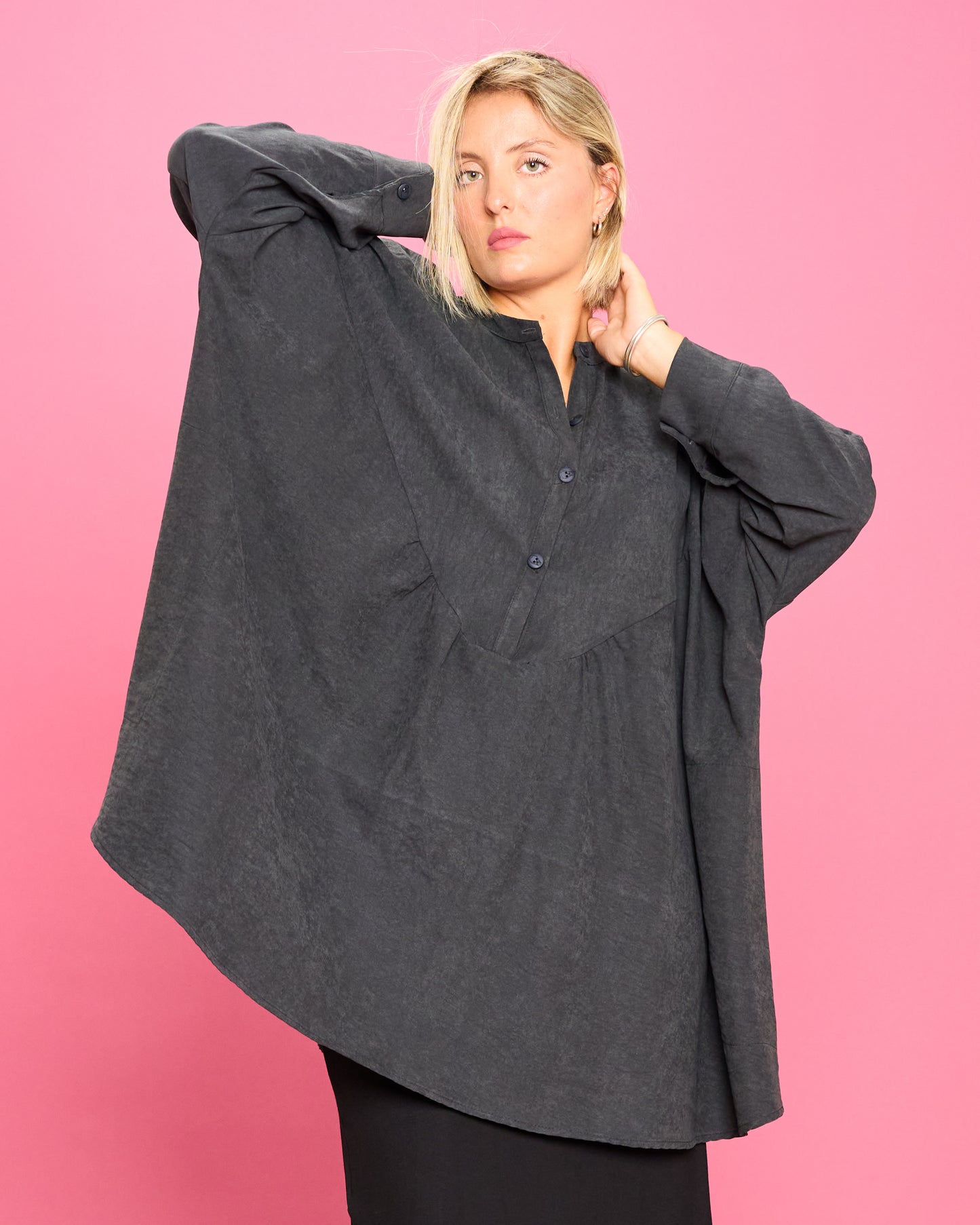 Ruffled Oversized Blouse