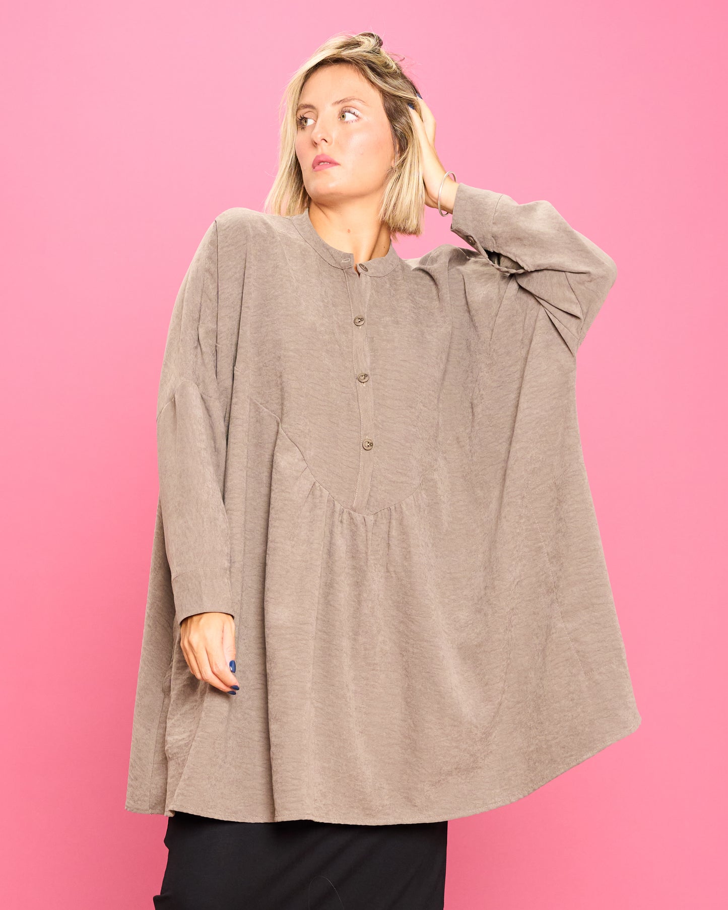 Ruffled Oversized Blouse