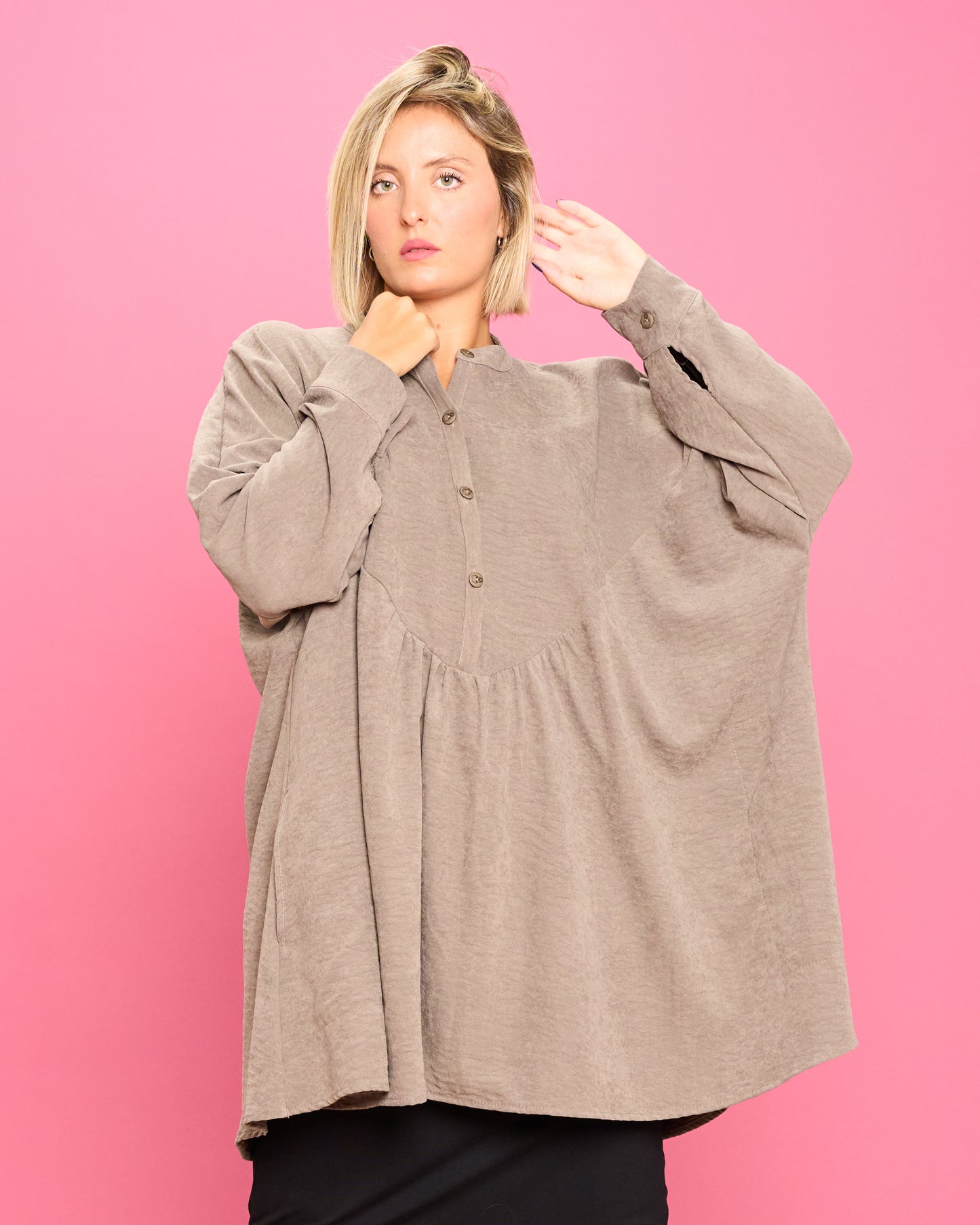 Ruffled Oversized Blouse