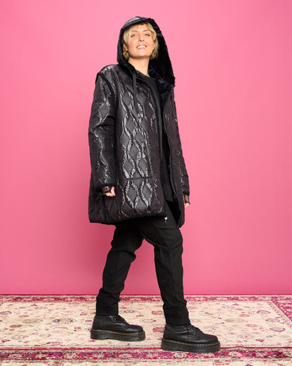 Double-face Quilted Eco-Fur Jacket