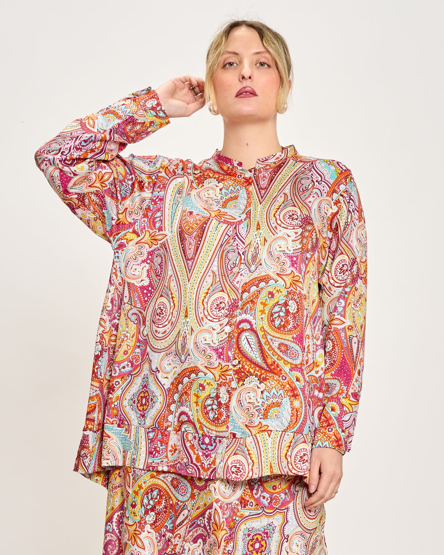 Camicia a Coreana Fantasia Cashmere