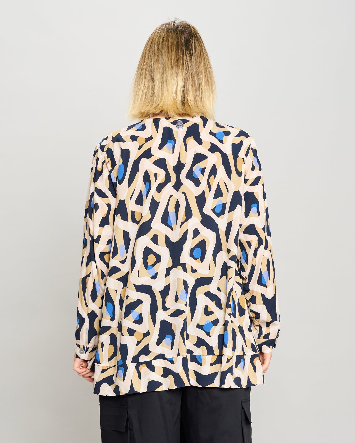 Mandarin Collar Pattern Shirt