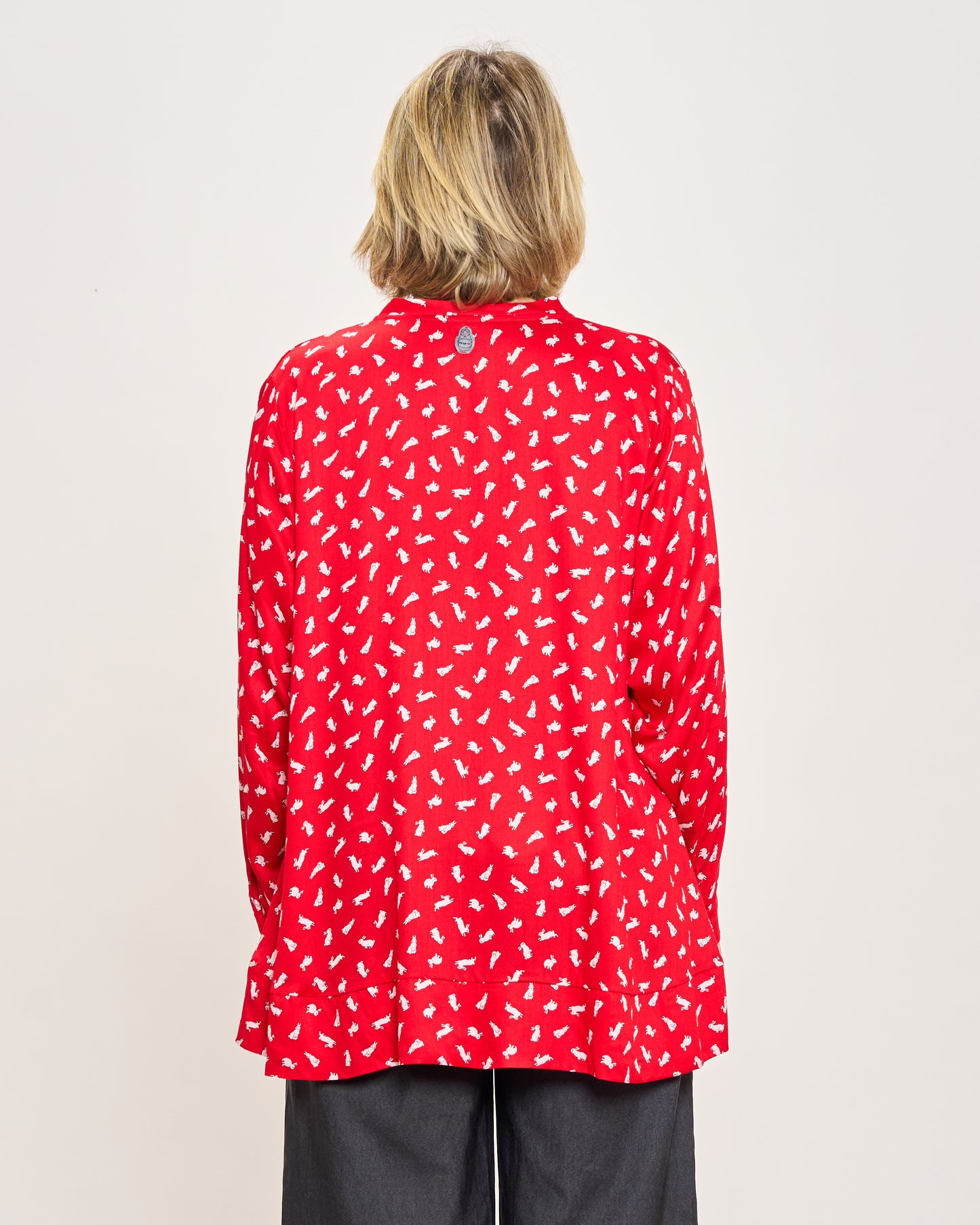 Mandarin Patterned Shirt