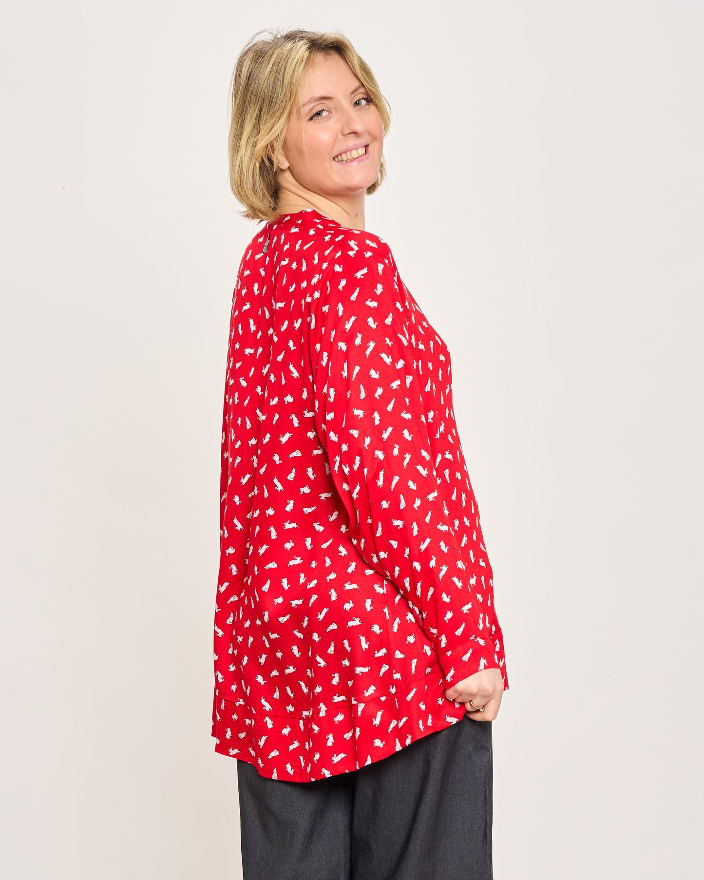 Mandarin Patterned Shirt