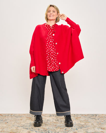 Mandarin Patterned Shirt