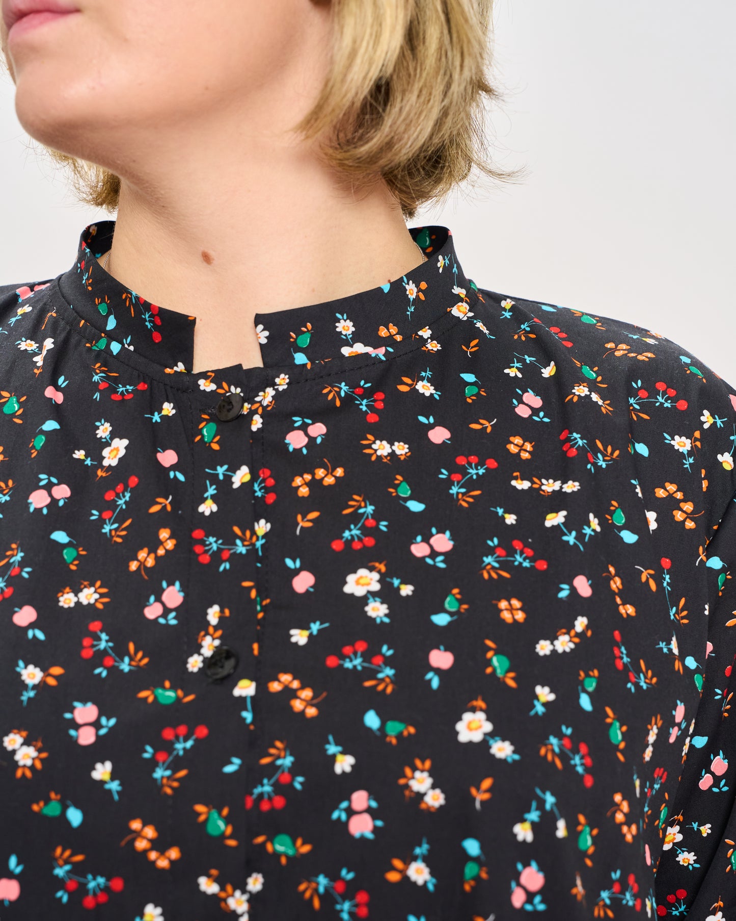 Mandarin Patterned Shirt