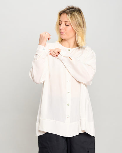 Mandarin Collar Pattern Shirt