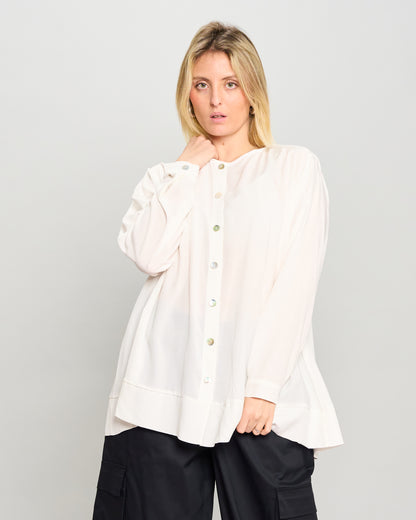 Mandarin Collar Pattern Shirt