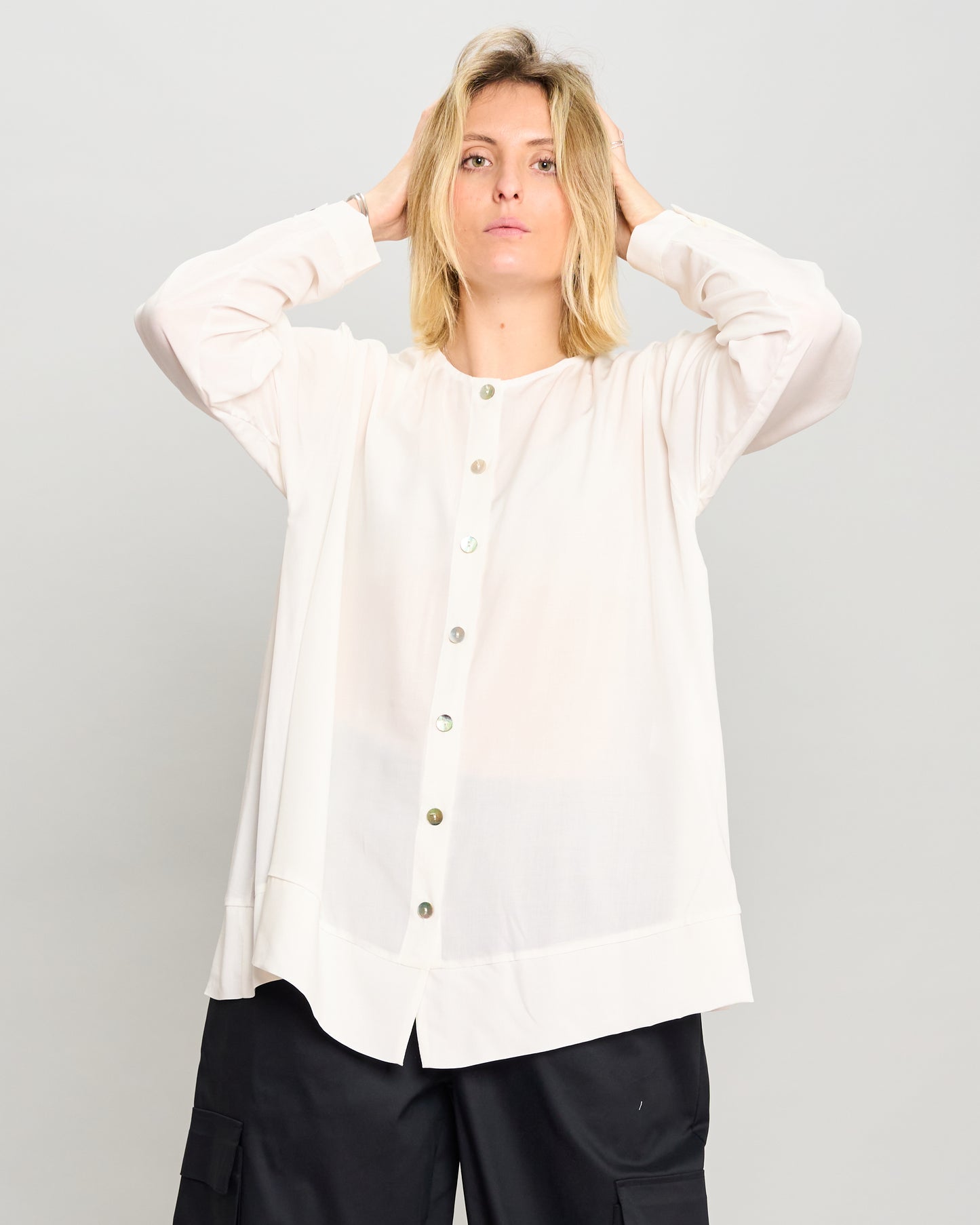 Mandarin Collar Pattern Shirt