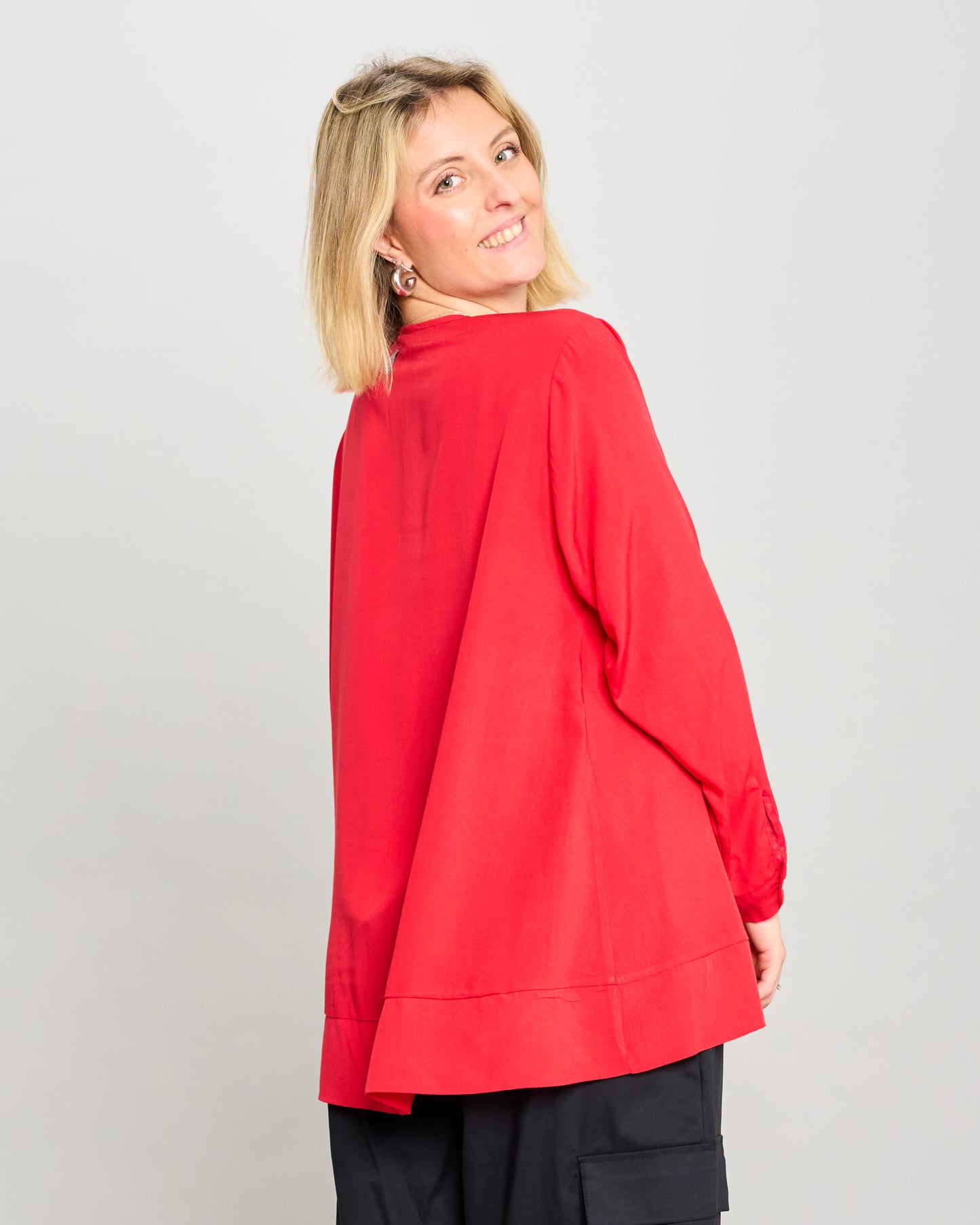 Mandarin Collar Pattern Shirt