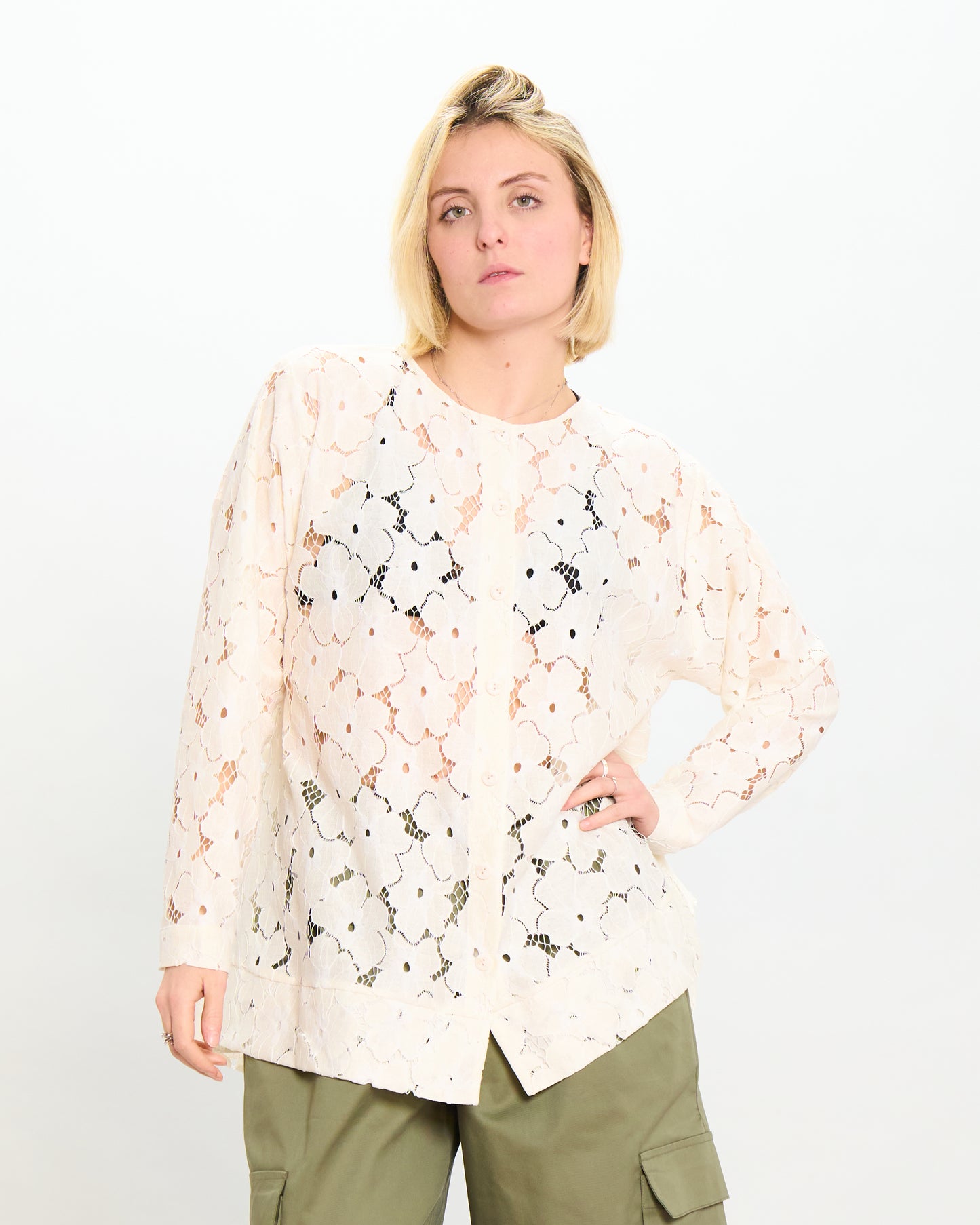 Camicia Coreana in Pizzo