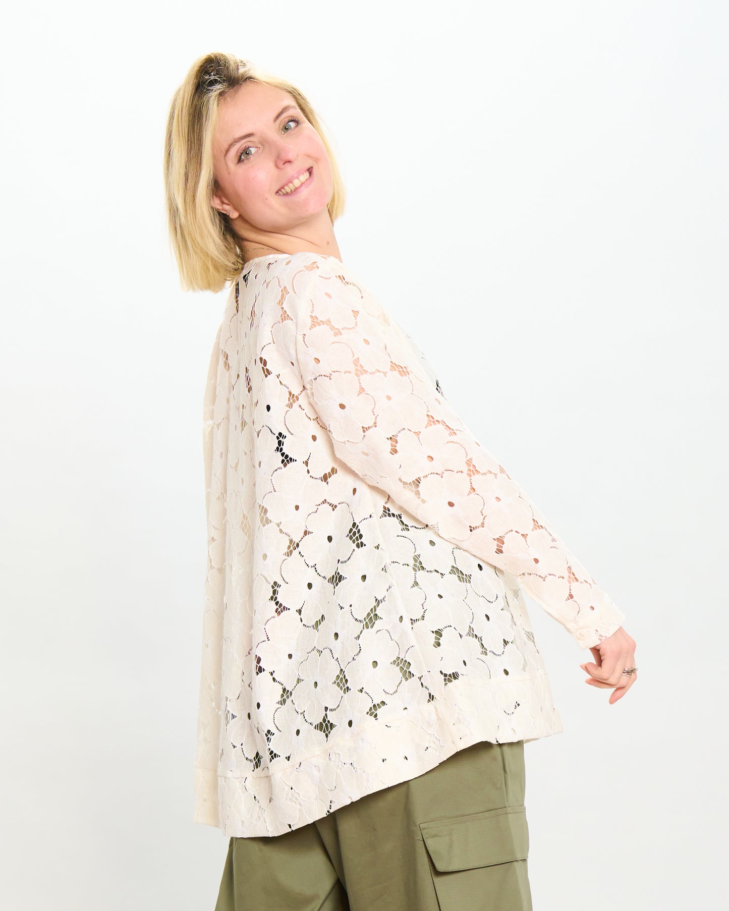 Camicia Coreana in Pizzo