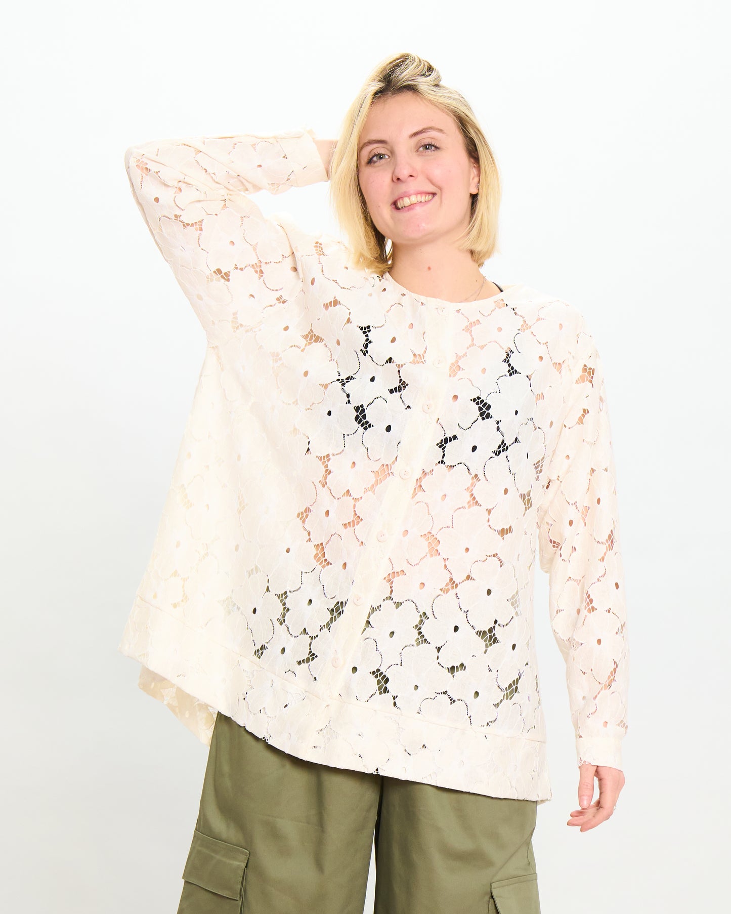 Camicia Coreana in Pizzo