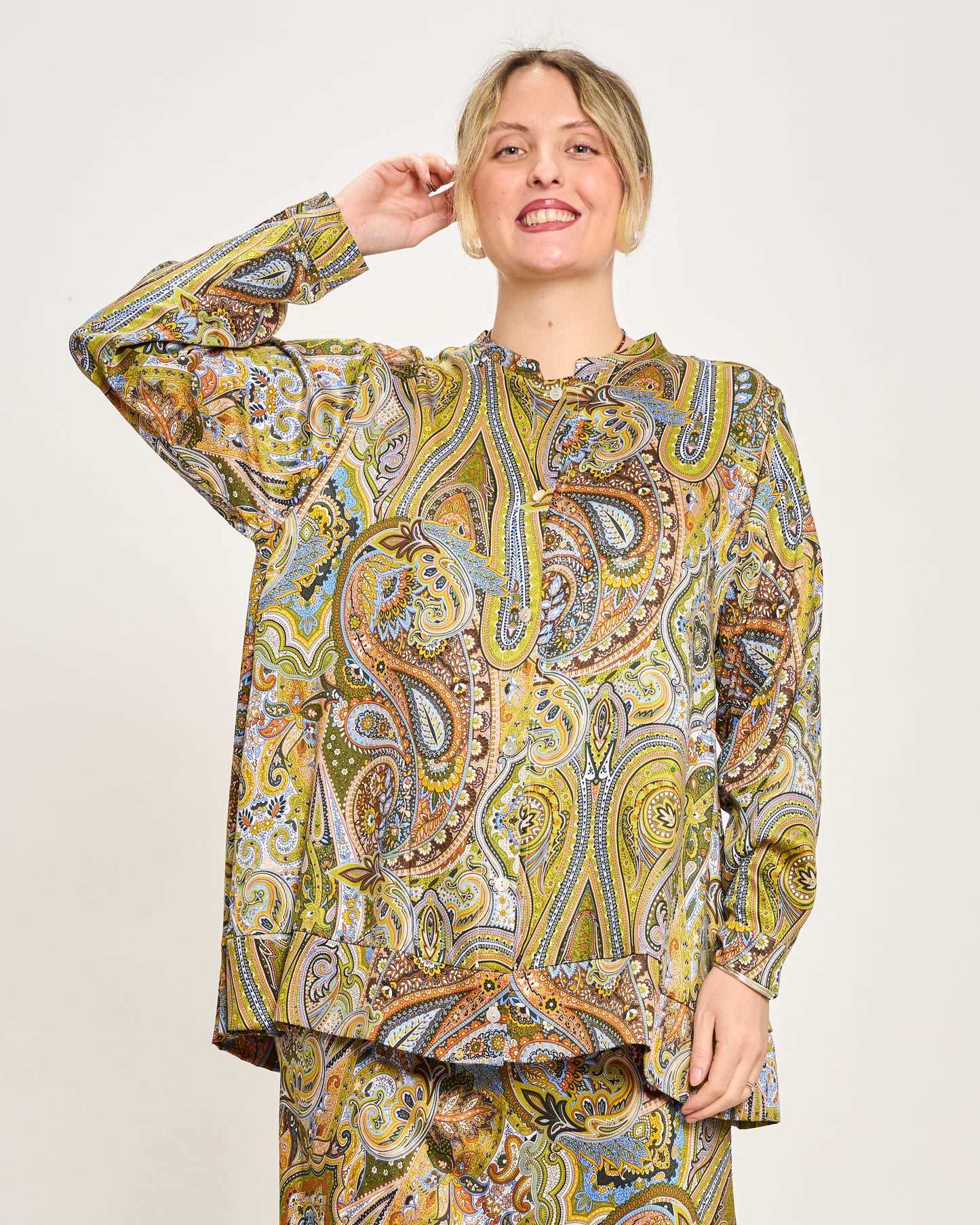 Camicia a Coreana Fantasia Cashmere