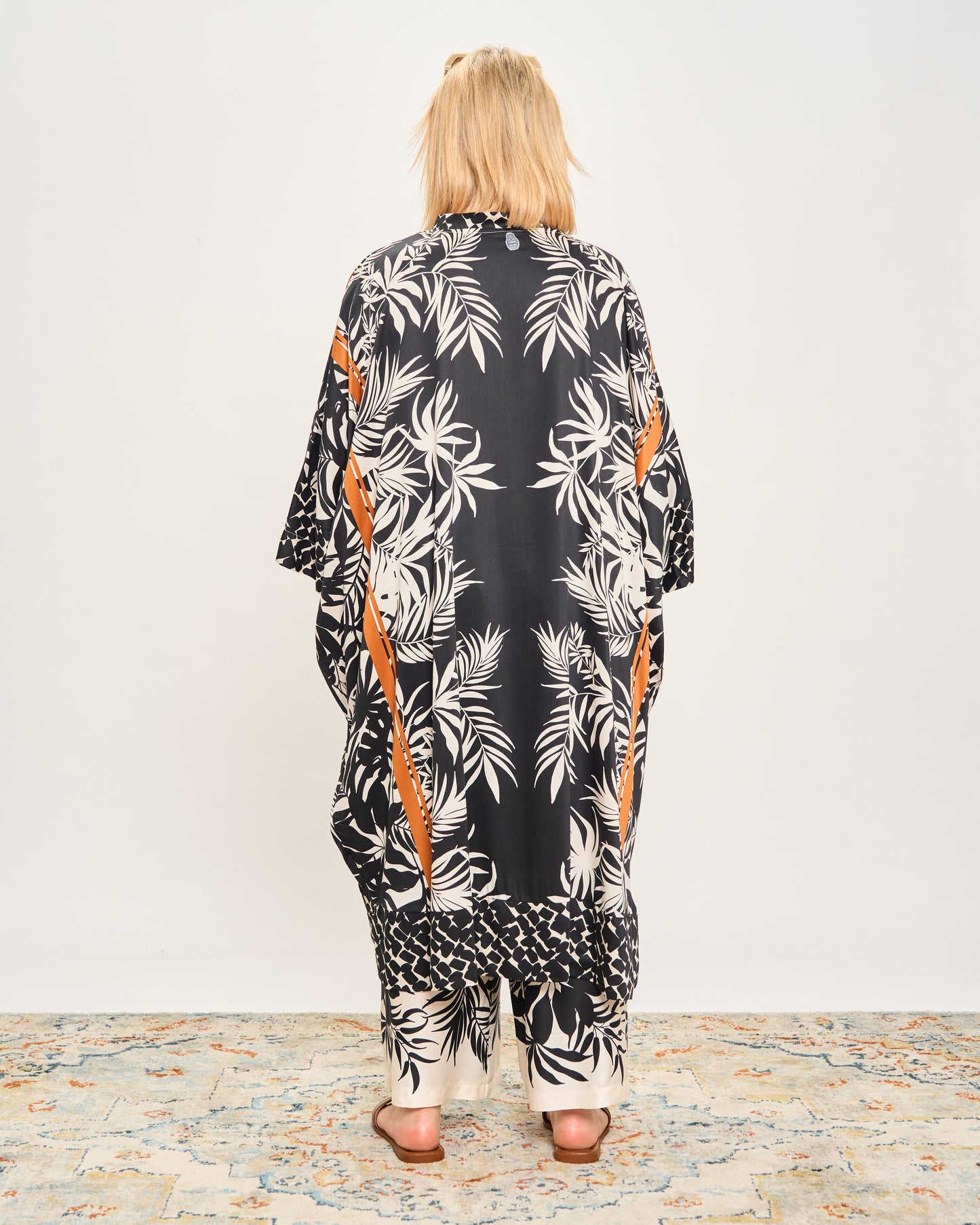 Long Patterned Shirt Dress